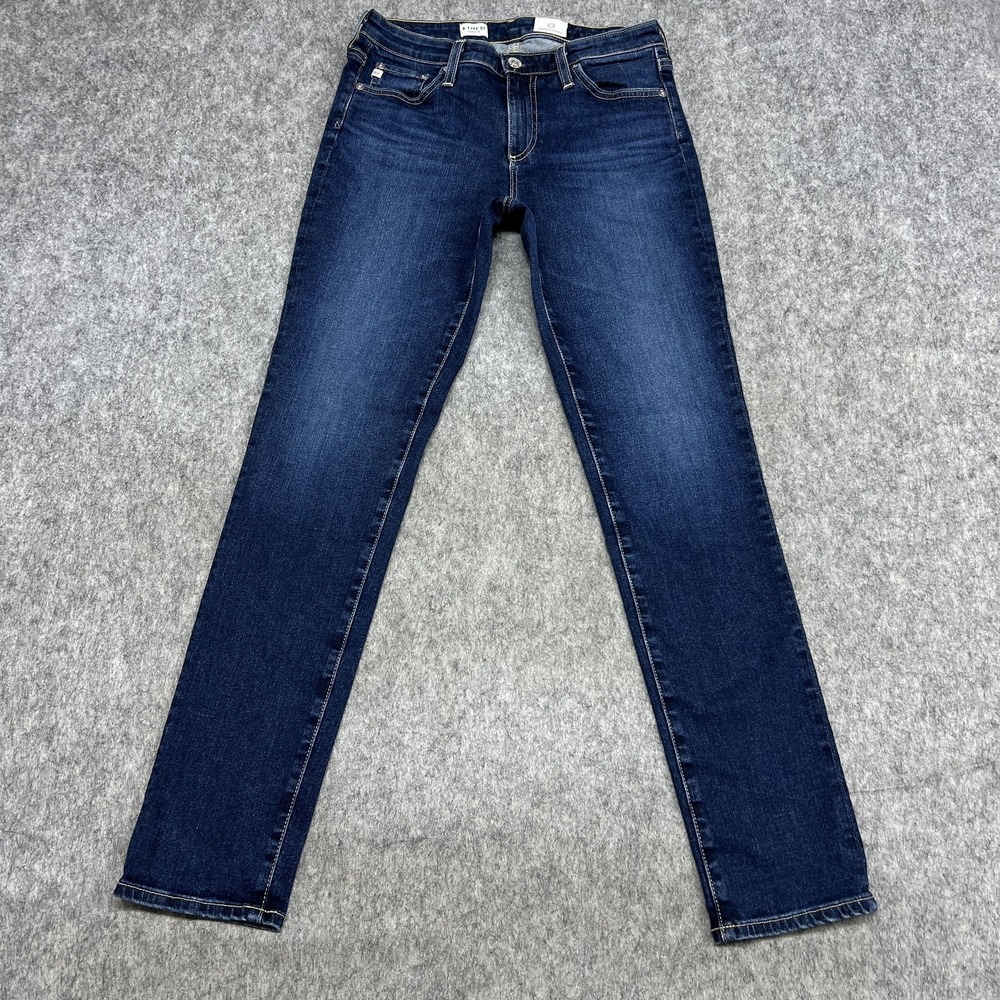 AG Adriano Goldschmied Cigarette Jeans Womens 27x30 Blue Skinny Stretch B Type02